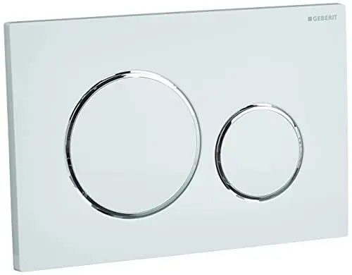 Produktbild: Geberit Betätigungsplatte Sigma 20 (Betätigung von vorne, Drückerstangen schallgedämmt) 115.882.KJ.1