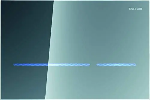 Produktbild: Geberit Betätigungsplatte Sigma 80 (Ersatzteil, Farbe Glas verspiegelt, für 2-Mengen-Spülungen) 242618SM1