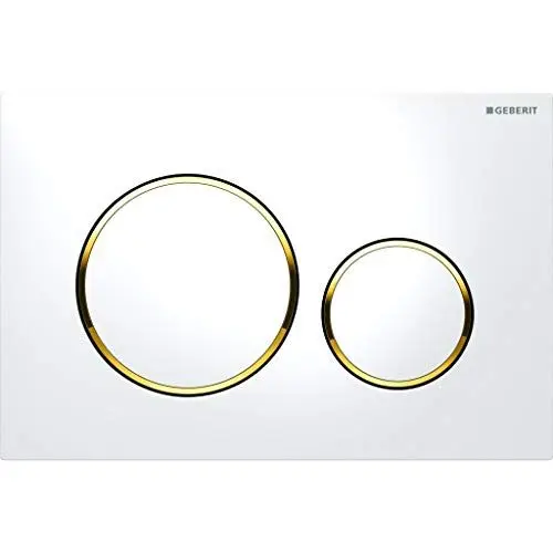 Produktbild: Geberit Sigma 20 Drückerplatte Weiß Glänzend/Gold/Weiß für UP720, UP320, UP300 und UP700