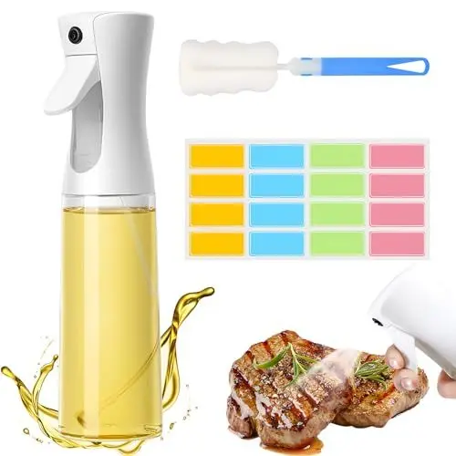 Produktbild: Gebiuhoo Öl Zerstäuber Küche für Speiseöl 220ml Ölsprüher Glas für Speiseöl Heißluftfritteuse Sprühflasche Sprühöl zum Kochen lebensmittelecht Sprüher für Olivenöl, Essig und ölflaschen