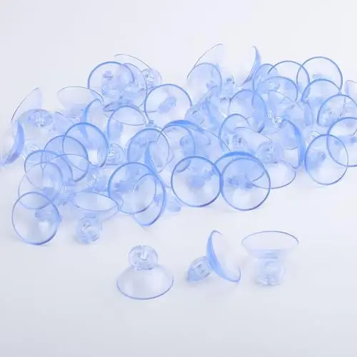 Produktbild: Gebiuhoo Saugnäpfe für Lichterketten 60 Stück Transparent Saugnäpfe Ø25mm Klare Sucker Pad Saugnapf Klein Saugnapfhalter Klare Sucker Pad für Weihnachten Ostern Silvester Dekoration