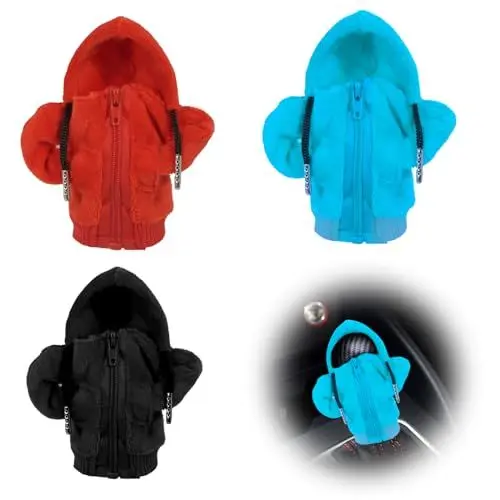 Produktbild: Gebiuhoo Schalthebel Hoodie Schaltknauf Hoodie 3 Stück Schaltknauf Abdeckung Bequeme Schaltknauf Schutzhülle Autoknauf Schutzabdeckung Auto Innenausstattung für Schaltknauf Schaltknüppel