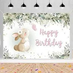Produktbild: Geburtstag Deko für Mädchen, Geburtstag Banner Stoff Schild Plakat, Happy Birthday Banner Mädchen 1. 2. 3. 4. 5. Geburtstagsfeier Deko