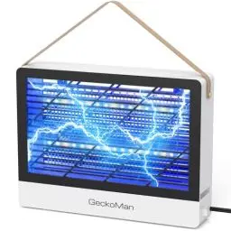 Produktbild: GeckoMan LED Insektenvernichter Elektrische Fliegenfalle Innenbereich Mückenfalle Mückenlampe Innen, Energiesparende Max-Attrakt Hybrid-Spektrum-Röhre • 10 Jahre Betrieb, Hochvolt-Soforttötung