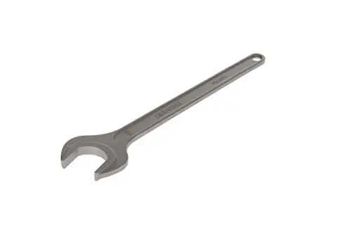 Produktbild: GEDORE 894 60 Einmaulschlüssel, 60 mm, Mit Aufhängeloch, Hochwertiger Vanadium-Stahl, Blendfreie Optik, Stahlgrau, Nach DIN 894