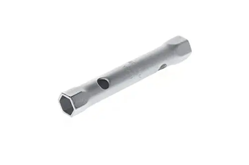 Produktbild: GEDORE Doppelsteckschlüssel, 17 + 19 mm, 6-kant, 155 mm lang, Werkzeug für Muttern KFZ, 26 R 17x19, Stahl verchromt