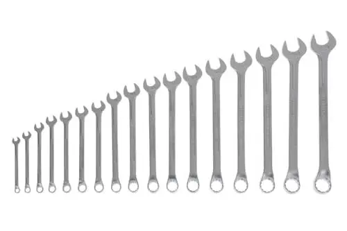 Produktbild: GEDORE Ring-Maulschlüssel-Satz, 17-teilig, SW 6-22 mm, gekröpft, 12-kant, UD-Profil, Schraubenschlüssel Set, 1 B-017