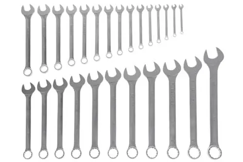 Produktbild: GEDORE Ring-Maulschlüssel-Satz, 26-teilig, SW 6-32 mm, 15° abgewinkelt, 12-kant, UD-Profil, Schraubenschlüssel Set, 7-026