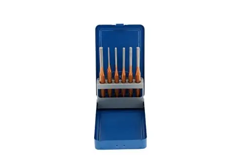 Produktbild: GEDORE Splinttreiber-Satz inkl. Metallklappkassette, 6-teilig, Stahl/Lackierung, Silber/Blau, Ø: 3-8 mm