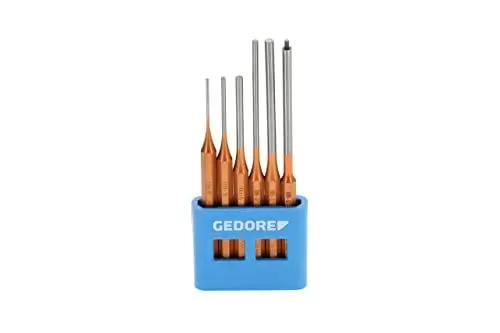 Produktbild: GEDORE Splinttreiber-Satz inkl. PVC-Halter, 6-teilig, lange Form, Stahl/Lackierung, Silber/Kupfer