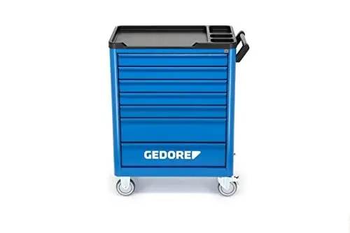 Produktbild: GEDORE Werkzeugwagen workster smartline, Rollwagen mit 7 Schubladen und Arbeitsplattform, Stahlblech, leer, WSL-L7