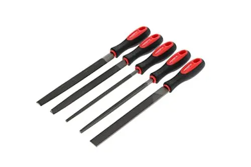 Produktbild: GEDORE red Feilensatz, 5-teilig, Spezialstahl, Inkl. Kunststofftasche, 2-Komponenten-Griff, Rot/Schwarz