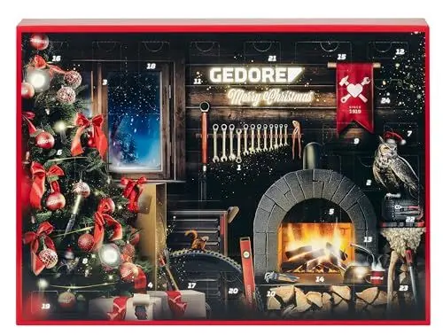 Produktbild: GEDORE red R49013033 Adventskalender 2024, 33 teilig, Adventskalender für Männer, Männer Geschenk, Werkzeug-Adventskalender 2024