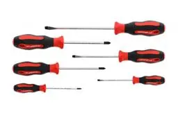 Produktbild: GEDORE red Schraubendreher-Set 6-teilig, Schraubenzieher-Satz Schlitz/Kreuzschlitz, 2-Komponenten-Griff, Werkzeug, R38002006