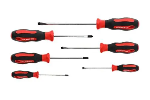 Produktbild: GEDORE red Schraubendreher-Set 6-teilig, Schraubenzieher-Satz Schlitz/Kreuzschlitz, 2-Komponenten-Griff, Werkzeug, R38002006