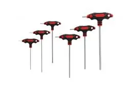 Produktbild: GEDORE red Schraubendreher-Set 6-teilig, Winkelschraubenzieher-Satz, 2-Komponenten-T-Griff, Werkzeug, R38672006