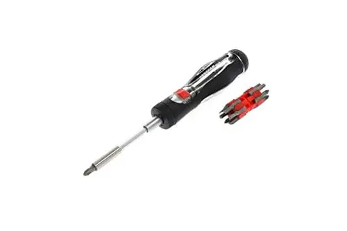 Produktbild: GEDORE red Schraubendreher Ratsche mit Bitmagazin, 1/4'' 6,3 mm 6-kant, Teleskopklinge, Schraubenzieher umschaltbar, R38920000
