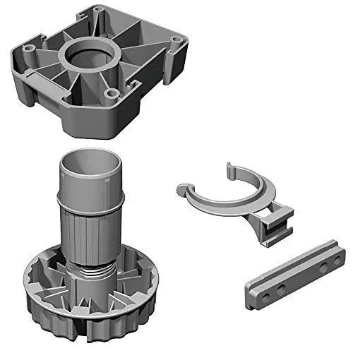 Produktbild: GedoTec Möbelfüße Küche Sockelfüße höhen-verstellbar Kunststoff schwarz | Höhe 200 mm | KOMPLETT Set | Sockel-Verstellfüße 500 kg Tragkraft | Made IN Germany | 20er Set - Küchenschrank-Füße