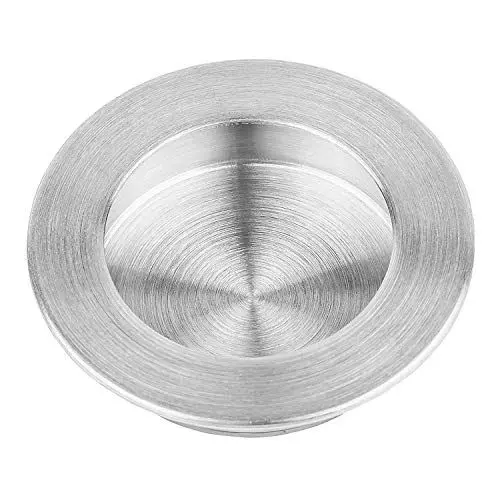 Produktbild: GedoTec Muschelgriff Edelstahl Möbelgriff rund - LADY | Griffschale Ø 40 mm | Schalengriff Edelstahl matt | Griff-Muschel für Möbel & Schiebetüren | 1 Stück - Schiebetürgriff zum Einlassen ins Holz