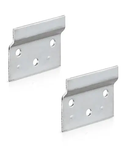 Produktbild: Gedotec Aufhängeschiene Metall verzinkt | 2 Stück - Wand-Befestigung für Hänge-Schränke | Länge 60 mm | Wandschiene für Schrank-Halterung | zum Schrauben für Schrankaufhänger | Trägerplatte Stahl