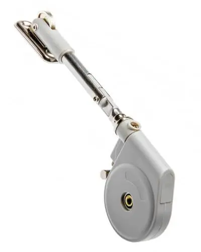 Produktbild: Gedotec Bremsklappenhalter aus Stahl | 1 Stück Klappenhalter Silber | VIM | Klappenhöhe 250-340 mm | inkl. Befestigungszubehör & Schrauben | verhindert Absenken der Klappe | Halter für Bremsklappen