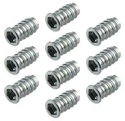 Produktbild: Gedotec Einschraubmuffen | 100 Stück - Metall Eindrehmuffe mit Abdeckrand | M8 x 24 mm | Einschraubmutter Stahl verzinkt | Gewinde-Muffen Schrauben mit Antrieb: Innensechskant | Gewinde-Einsatz Holz