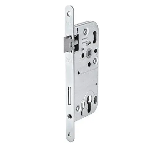 Produktbild: Gedotec Einstemmschloss Haustür | 1x Einsteckschloss Innentüren mit Kunststoff-Falle | PZ - Zylinder 88 mm | ERGO | Stulp 18 mm | Türschloss 340RG Ö-Norm | Schlosskasten Riegel-Schloss für Gartentor
