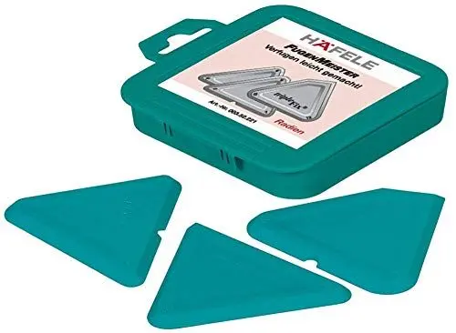 Produktbild: Gedotec Fugenglätter Silikon-Entferner Fugen-Werkzeug Set für Dichtstoffe | Radiusschablone Kunststoff grün | hoch-elastischer Gummi - säurebeständig - formstabil | 1 Set - Silikon-Glätter 3-teilig