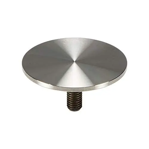 Produktbild: Gedotec Glasplatten-Adapter Edelstahl Glas-Befestigungsplatte mit M10 Gewinde für Tischbeine & Tischfüße Ø 60 mm - H10752 | Edelstahl matt gebürstet | 1 Stück - Design Tischplatten-Befestigung rund