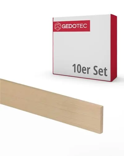 Produktbild: Gedotec Holzleisten zum basteln - Holzbretter zum bauen aus Buchen-Holz 95 cm | 10 Stück 5x30x950 mm | BASIC | vielseitiges Holz zum Basteln und Bauen von verschiedenen Objekten