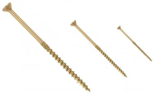 Produktbild: Gedotec Holzschrauben mit Reibteil und Torx-Antrieb | 4,0 x 80 mm, 200 Stück | Schrauben mit Senkkopf | Spanplattenschrauben gelb verzinkt mit CE Prüfung | Universalschraube für Platten aus Holz