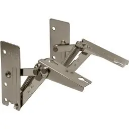 Produktbild: Gedotec Klappscharnier - Grass Kinvaro T-57 | 1 Paar Klappbeschlag links + rechts - Metall vernickelt | Hochschwenk-Automatik mit 240 N | Klappscharnier mit Arretierung | Deckelstütze für Küchen-Möbel