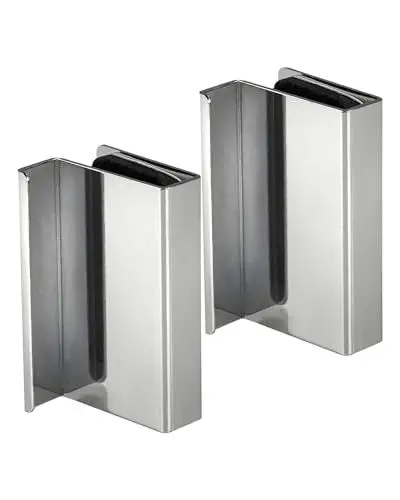 Produktbild: Gedotec Magnet-Druckverschluss verchromt poliert - H6058 | 2 Stück Magnet-Platte mit Ziehgriff | Druckschnapper Länge: 40 mm | Drucköffner - Glastürscharnier | Vitrine-Scharnier rostfrei