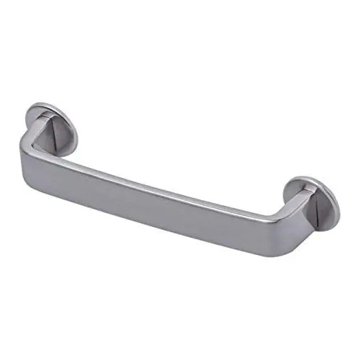 Produktbild: Gedotec Moderner Möbelgriff Schrankgriff LORE Ladengriffe Küchengriffe aus Stahl | Bogengriff Edelstahl Finish | 135 x 19 x BA 128 mm | Höhe 30 mm | 1 Stück - Schubladengriff Küche mit Schrauben