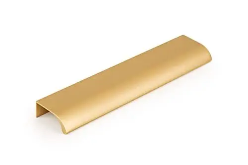 Produktbild: Gedotec Möbelgriffe aus Aluminium | 1 Stück Türgriffe für Schränke - Messing Gebürstet mit Befestigungsmaterial | ONA 0372 | Länge: 200 mm | Griffe für Küchenschränke Schrankgriffe Griffe Möbel