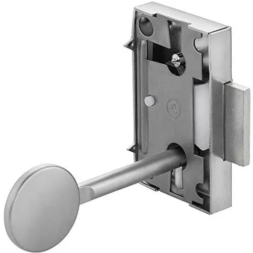 Produktbild: Gedotec Möbelschloss 15mm Schubladen-Schloss SET für Möbel | Stahl vernickelt | Kastenschloss links - rechts verwendbar | MADE IN GERMANY | 1 Stück - Aufschraubschloss für Schranktüren & Möbeltüren