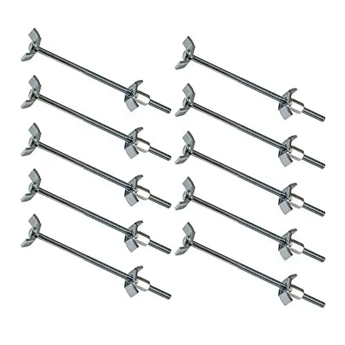 Produktbild: Gedotec Möbelverbinder-Schrauben | 10 Stück - Verbindungsschraube 150 mm Massiv-Holzverbinder aus Stahl | Möbel-Verbinder mit M6 Gewinde | Eckverbinder mit Bohrmaß: 75-84 mm | Arbeitsplatten-Verbinder