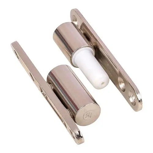 Produktbild: Gedotec Renovier-Bänder Stahl vernickelt | 1 Stk Türscharnier mit wartungsfreier Gleitlagertechnik | Durchmesser: 15 mm | Türbänder Holz-Türstöcke | Aufschraub-Scharnier 2-teilig
