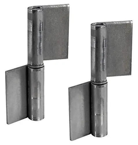 Produktbild: Gedotec Scharniere zum Anschweißen | 2 Stück - Anschweißband für Metall-Türen | Anschweißscharnier Höhe 100 mm | DIN links | Schwerlast-Scharnier für Gartentor & Maschinen | Torband für Stahl-Tore