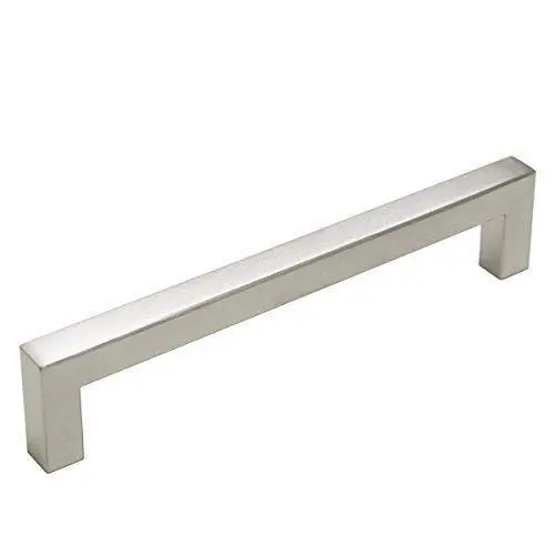 Produktbild: Gedotec Schrankgriff Küche Stangengriff eckig Möbelgriff Edelstahl matt gebürstet | Griff Profil 14 x 14 mm | 494 x 14 x 480 mm | Höhe 35 mm | 1 Stück - Design Schubladengriff mit M4 Möbel-Schrauben