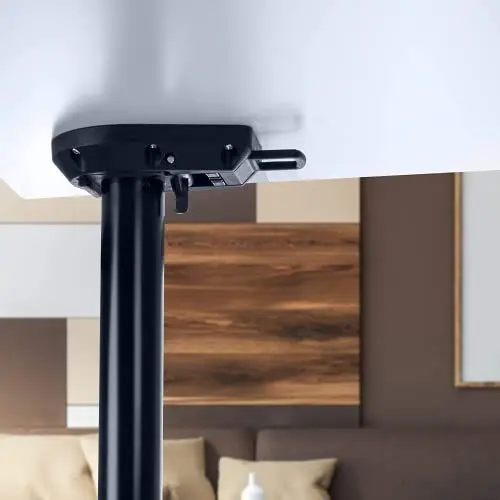 Produktbild: Gedotec Tischbeine zum Klappen Tischfüße klappbar schwarz matt Möbelfüße höhen-verstellbar - Clicked | Höhe 705 mm | Fußrohr Ø 50 mm | Möbel-Beine Tragkraft 100 kg | 1 Stück - Klapptisch-Füße rund