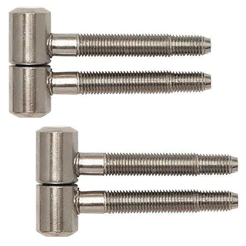 Produktbild: Gedotec Türbänder Zimmertüren Renovierbänder 2-teilig Einbohrbänder für gefälzte Holztüren | Gr. ø 16 mm | Metall vernickelt matt | Tragkraft bis 40 kg | 2 Stück - Türscharnier Innentüren & Holzzargen
