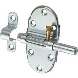 Produktbild: Gedotec Türriegel Metall Möbel-Riegel Grendelriegel mit Feder-Sicherung - H7006 | Feder-Riegel-Bolzen mit Hub 25 mm | Stahl vernickelt poliert | 1 Stück - Türverschluss für Möbel, Türen & Schränke