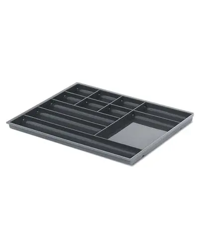 Produktbild: Gedotec Utensilien Materialschale Schubkasten Fächerschale mit 11 Fächer für Büromöbel | 331 x 277 x 18,5 mm | Schubladen-Einsatz zum Organisieren von Kleinteilen | 1 Stück - Ordnungssystem Büro-Tisch