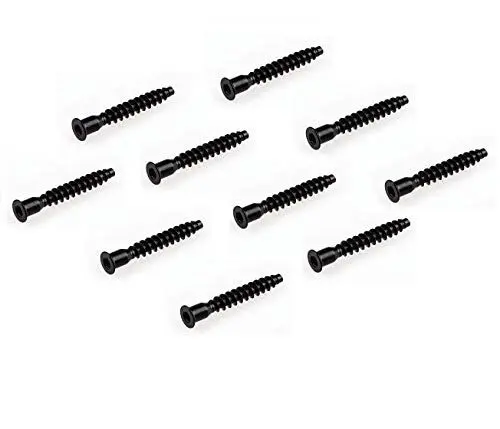 Produktbild: Gedotec Verbindungsschrauben Schrank Möbelverbinder-Schrauben - Confirmat | Möbel-Schraube 7x50 mm | Bohrung Ø 5 mm | Stahl schwarz | 10 Stück - Schrankverbinder für Korpusbau & Möbel-Schränke