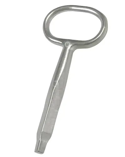 Produktbild: Gedotec Vierkantschlüssel EASY | 1 Stück - Dornschlüssel für Einreiber Schloss | Schlüssel aus Zinkdruckguss 8 x 8 mm | Metalltüren oder Schränken | Türschließer - Neubautenschlüssel