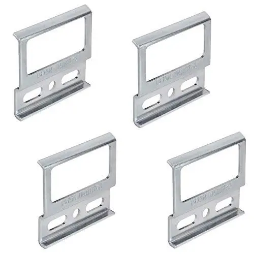Produktbild: Gedotec Wandhalter Hängeschrank Schrankaufhänger Aufhängeschiene mit Aushängesicherung | Tragerplatten-zum Schrauben | Metall verzinkt | Tragkraft 120 kg | 4 Stück - Aufhänger für Hänge-Schränke