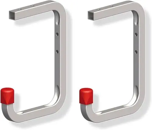 Produktbild: Gedotec Wandhalterung - Decken- und Wandhaken zum Schrauben Stahl verzinkt | 2 Stück Gerätehaken 150 x 255 x 155 mm inkl. Befestigungsmaterial | Universalhaken aus Metall | Wandhalterung Garage