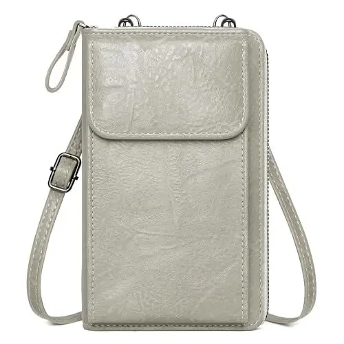 Produktbild: GEEADNB Umhängetasche Damen, Kleine Handy Crossbody Bag zum Umhängen Multifunktionale Moderne Handtasche Schultertasche für Frauen mit Geldbörse Schultergurt (Grau)