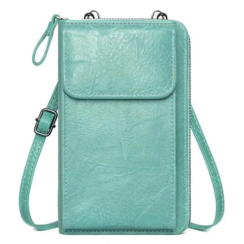 Produktbild: GEEADNB Umhängetasche Damen, Kleine Handy Crossbody Bag zum Umhängen Multifunktionale Moderne Handtasche Schultertasche für Frauen mit Geldbörse Schultergurt (Grün)